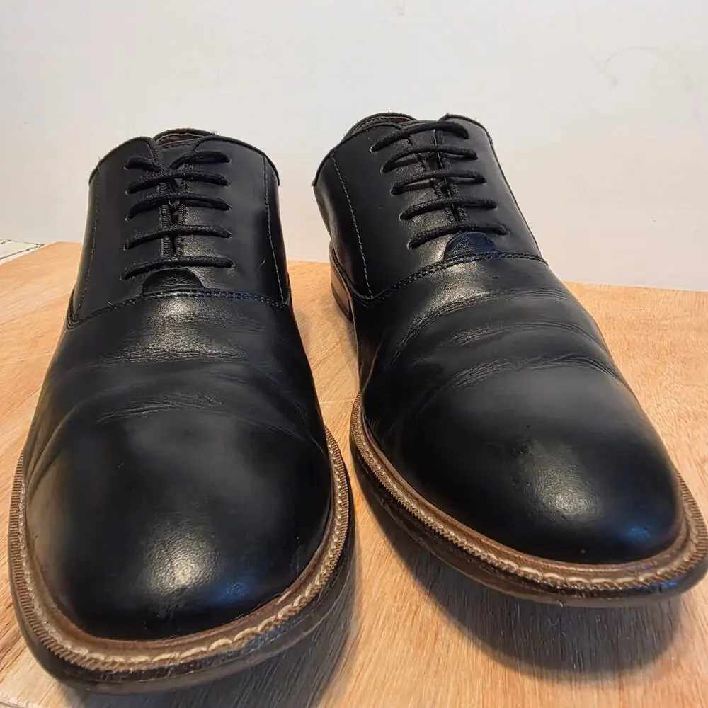 Men's Timberland Vy-Lawsen Dress Shoes Black Leather size 13 lace-up